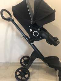 Бебешка количка Stokke Xplory V6 all black, пълен комплект