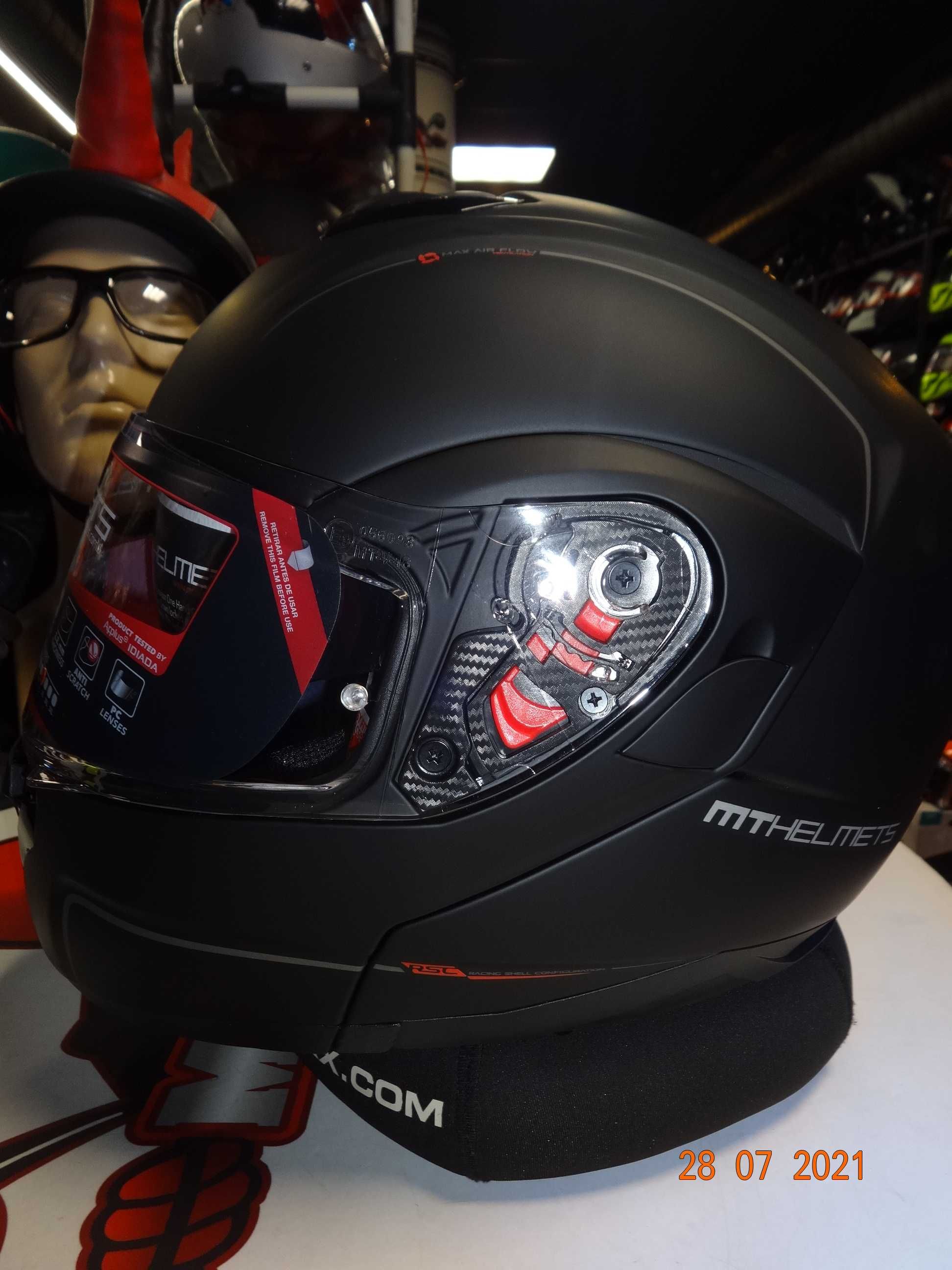 каска MT Helmets каска ATOM SV модуларна мото каска тъмни очила