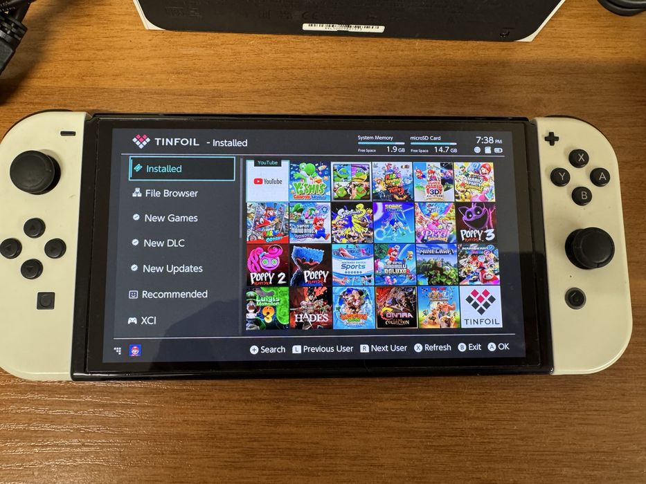 Nintendo Switch Oled + 128gb Kefir чип