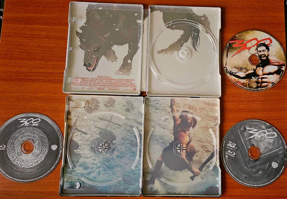 Vand pachet 2 steelbook-uri - 300 si 300 - Rise an empire bluray 3D+2D