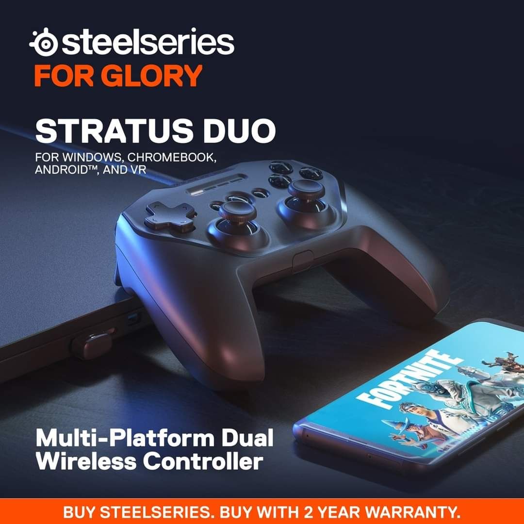 (2в1) Джойстик Steelseries STRATUS DUO+Smartgrip для телефона/ПК