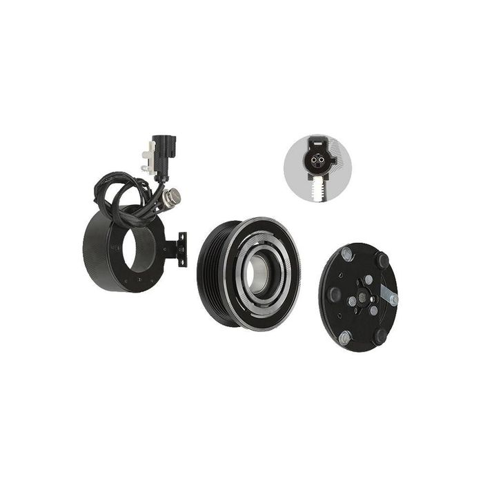 Cupla magnetica ambreiaj compresor A/C diametru 96 mm cu 6 caneluri, tip Visteon Scroll90v Ford Fiesta JHS 2002-2008, Focus 1998-2004; Fusion 2002-, Ka 1996-2008, Transit Connect 2002-2006, Mazda 2 motoriz
