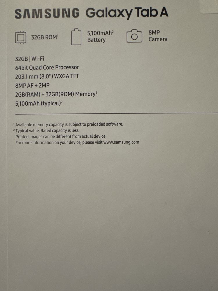 Samsung galaxy Tab A SM-T290