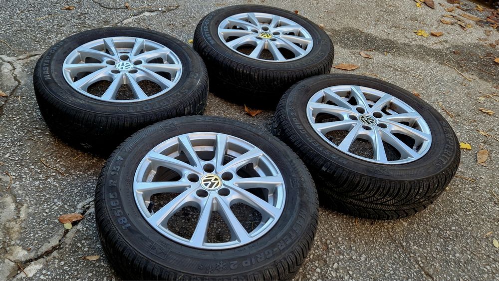 VW 15 5х100 лети джанти Фолксваген Шкода Сеат. 185/65/15 зимни. 5x100