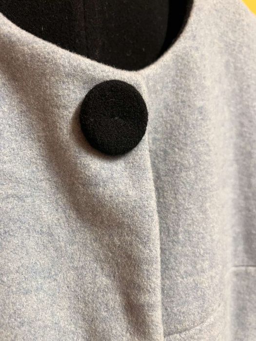 Ръчно шит дамски шлифер / палто в сиво и черно