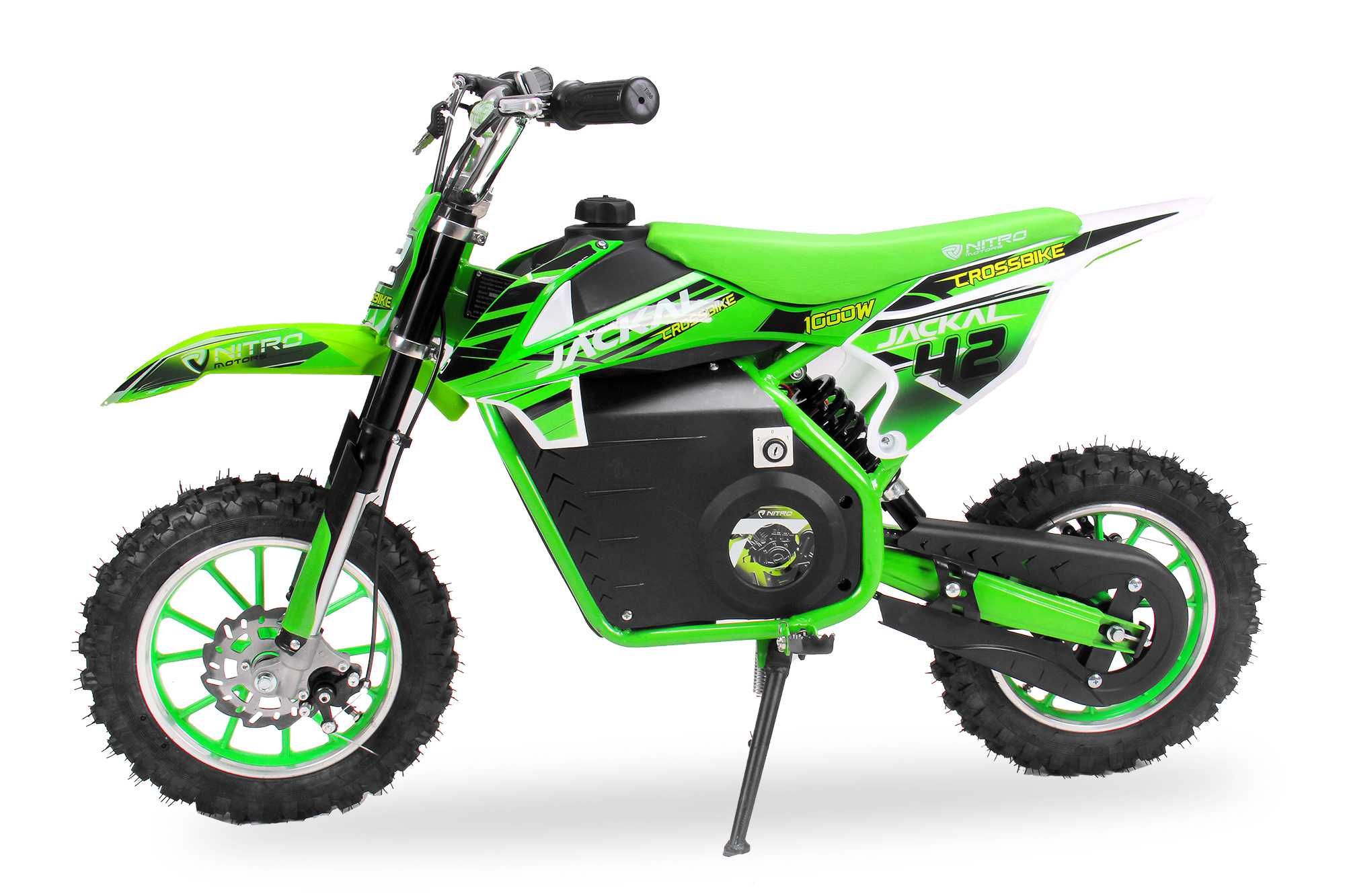 Motocicleta electrica pentru copii Eco Jackal 1000W 10 inch #GREEN