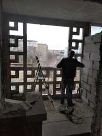 Демонтаж Утепление балкона кладка Стяжка перепланировка ремонт квартир