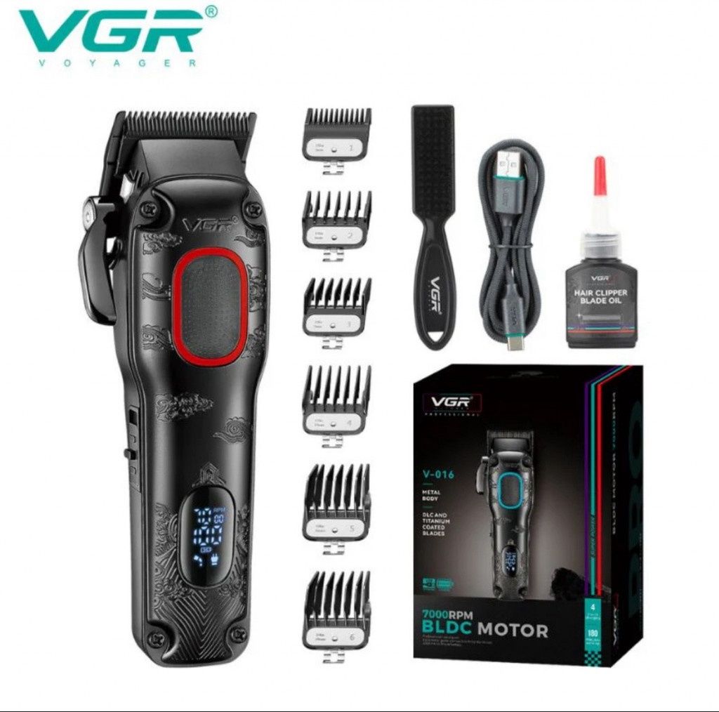 Професионална машинка за подстригване VGR V-016 – Метален корпус, BLDC