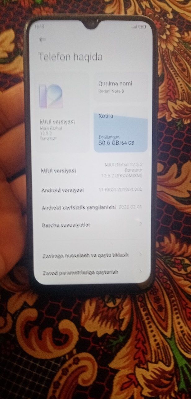 Redmi Not 8 aybi yuq