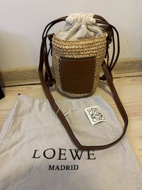 Уникална плетена чанта Loewe 26*16см с телешка кожа
