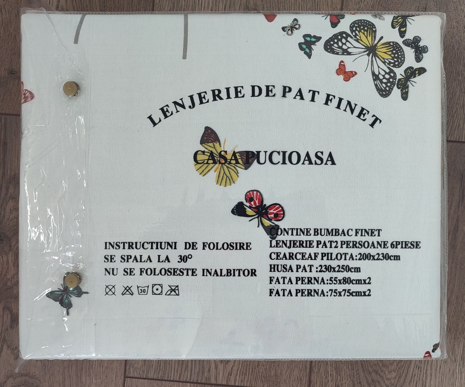 Lenjerie de pat finet 6 piese- model cu elastic / diverse modele