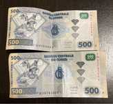 Vand o bancnota 500 franci congolezi