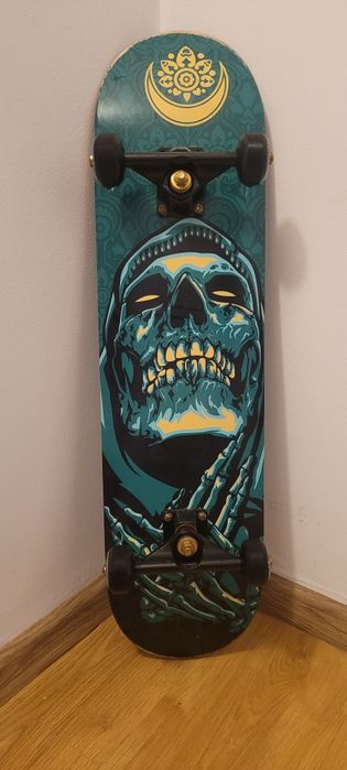 Skateboard Action One ABEC-11, Aluminiu, 79 cm, Night Wish