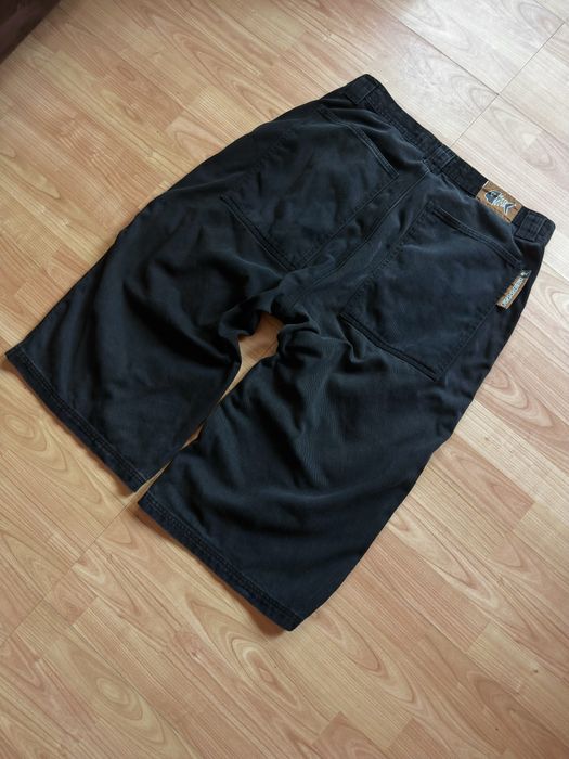 Shorts jorts denim pantaloni scurti vintage oversize Fishbone black
