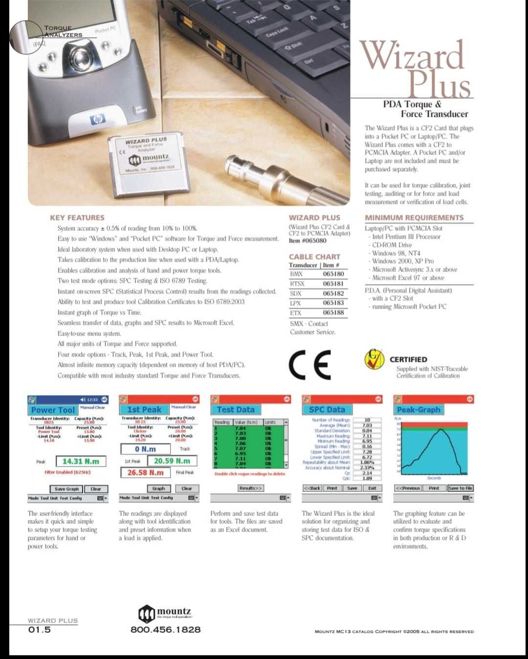 Mountz Wizzard Plus Torque and Force Analyzer