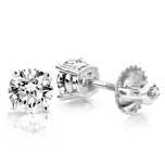 Cercei cu Diamante 1 Ct Claritate SI1 Culoare G Aur 14k Certificat