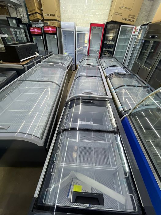 Морозильники со стеклянной крышкой • бонеты • лари