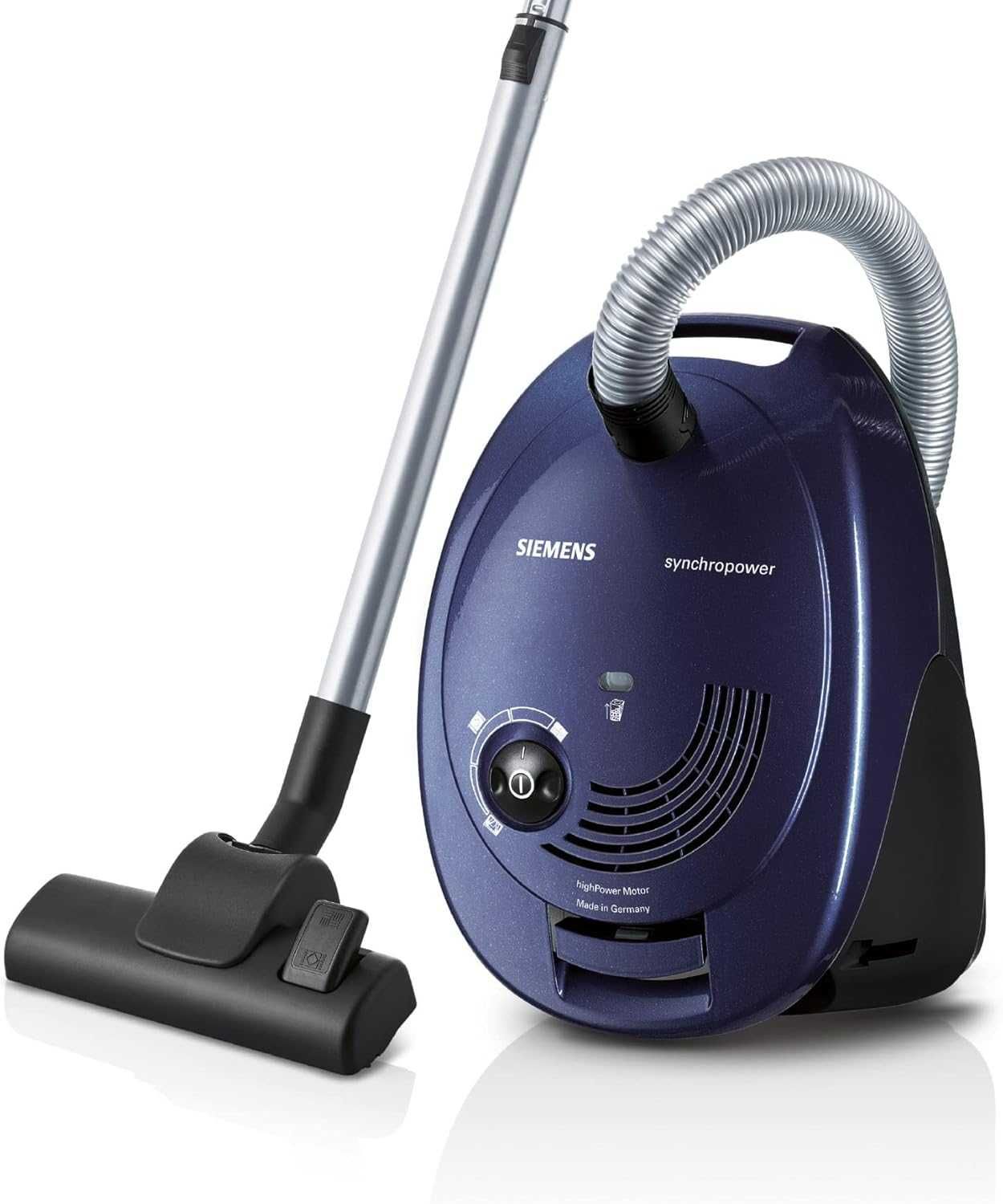 Прахосмукачка Siemens VS06B1110 Synchropower, 4 литра, синя