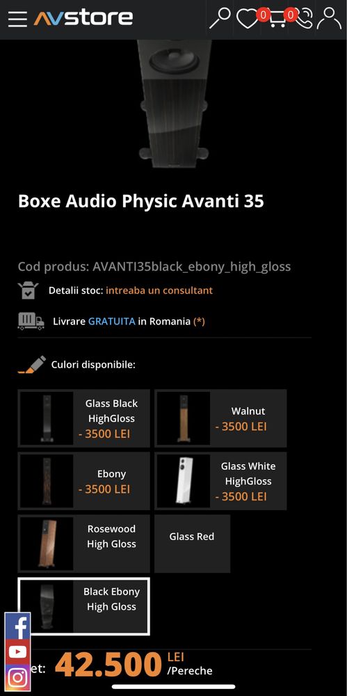 Boxe Audio Physic Avanti 35