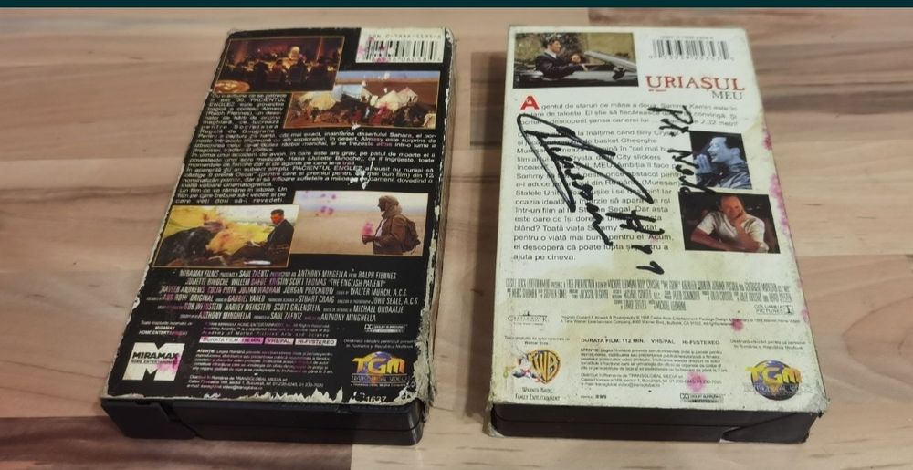 Retro VHS English patient My Giant cu autograf Ghiță Mureșan anul 1999