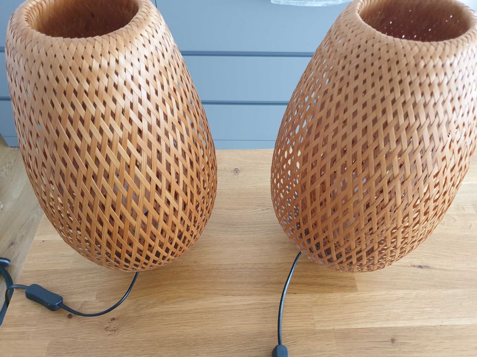 Lămpi IKEA BÖJA - bambus lucrat manual - ca noi - stare perfecta
