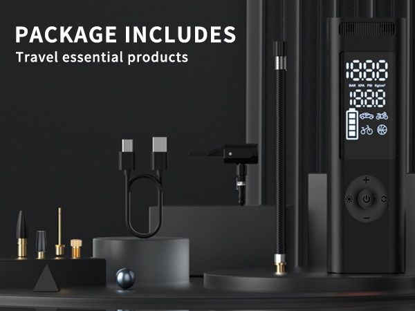 Преносим Компресор за Гуми, Цифрова Интелигентна Помпа Бързо Зареждане