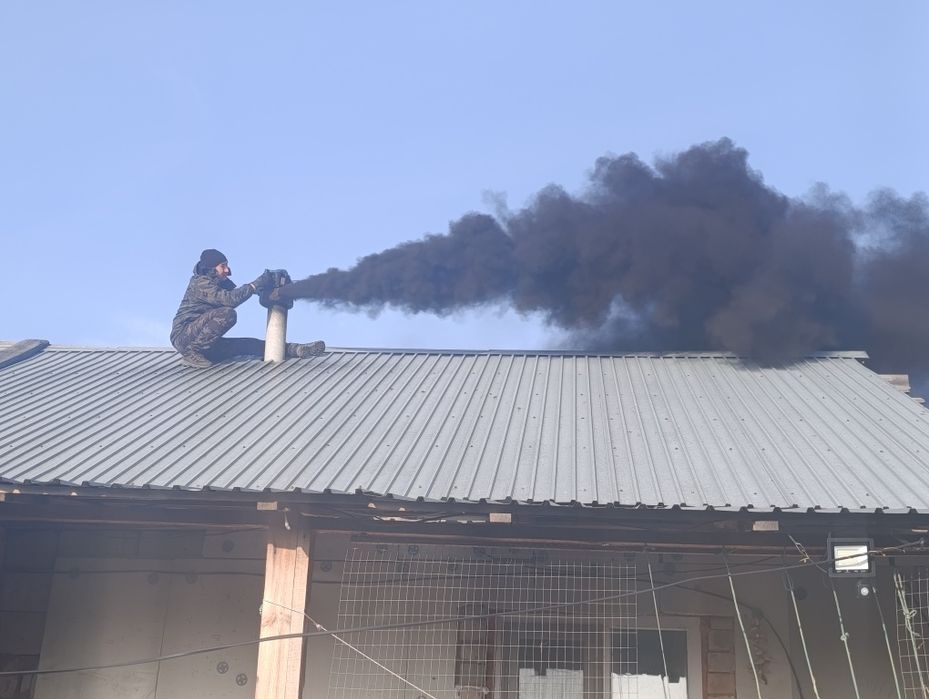 Моржа тазалау Пеш тазалау чистка дымахода Трубочист чистка котлов труб