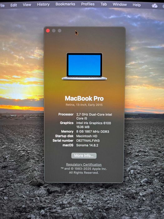 Vand Macbook pro 2015