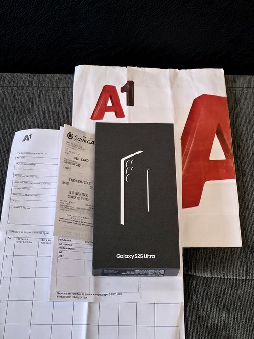 ***КАТО НОВ 1TB Samsung S25 Ultra Гаранция от A1 до 2027 SilberBlue