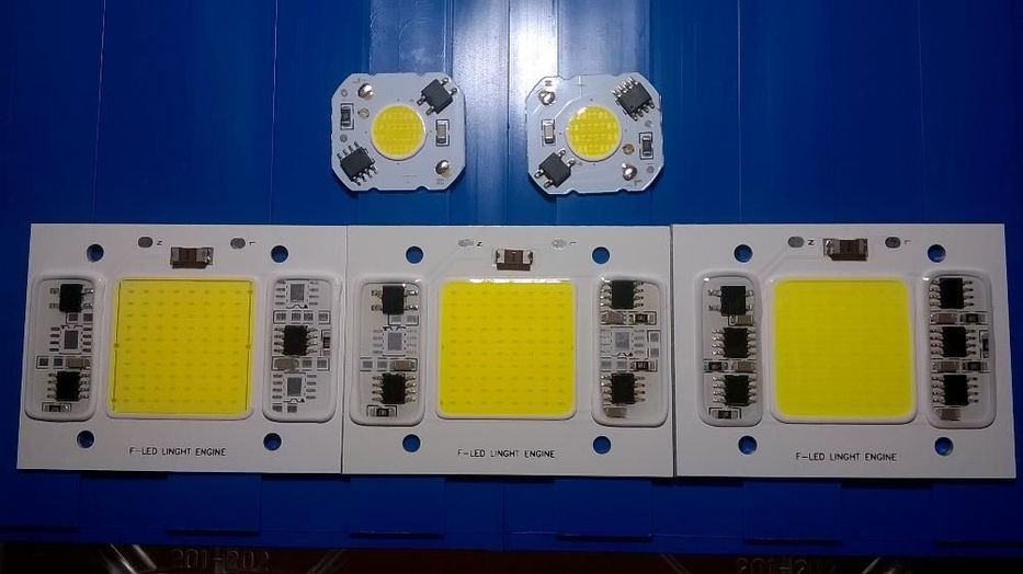 НОВИ МОДЕЛИ LED COB 5-150W вграден драйвер 220V и димиращи