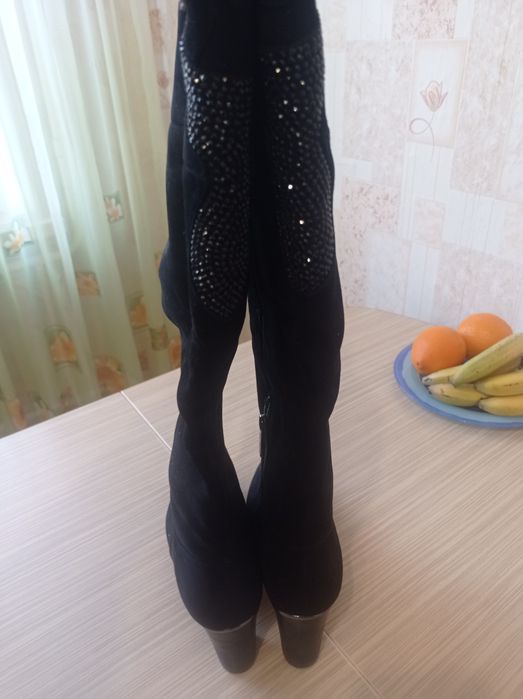 Продам сапоги натуральная замша европейка на полную ногу