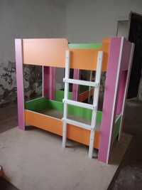 Двухъярусная кровать для детского сада  2 этажли Кроват богчаларга