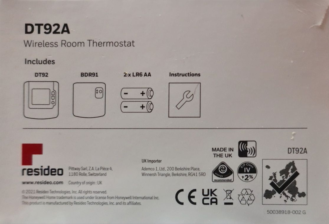 Vand Termostat ambiental Honeywell Home