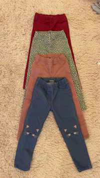 Jeans/colanti fetita, masura 104, diverse modele si bluze maneca lunga