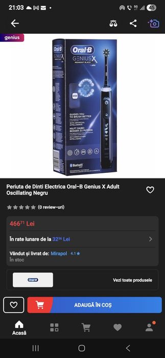 Periuta de dinti electrica Oral B GeniusX