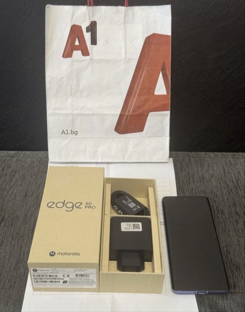 *** КАТО НОВ 512GB Motorola EDGE 50 Pro A1 Гаранция 2026г. Lavender