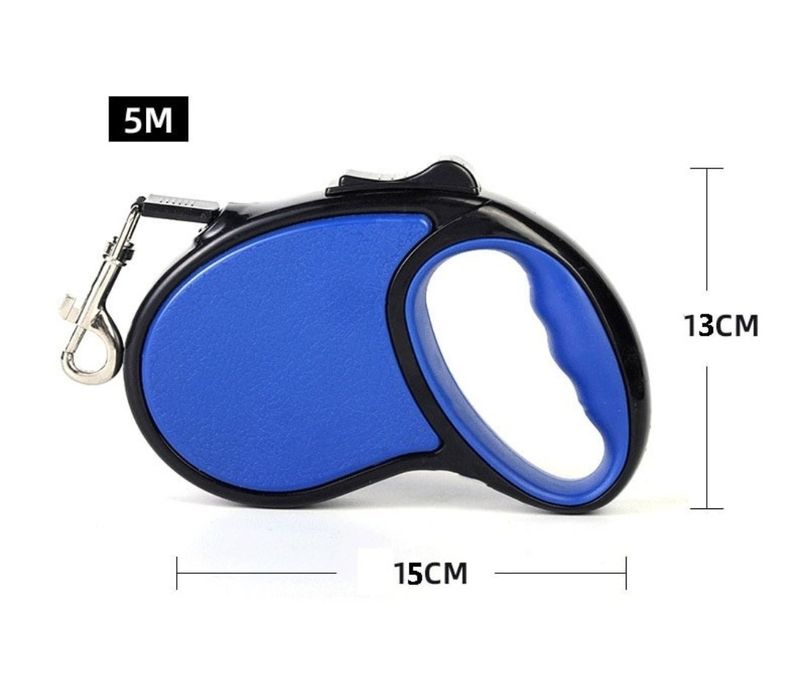 Lesă pentru căței, retractabilă, cu închidere automată