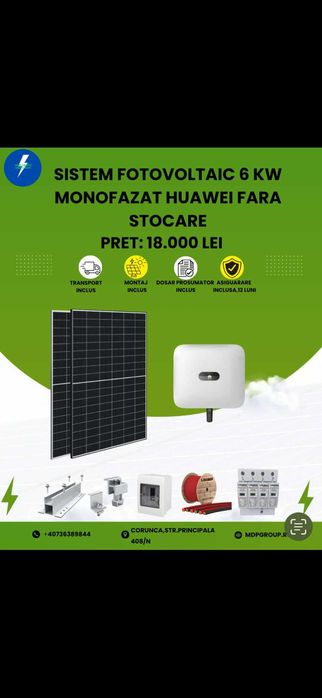 Sisteme fotovoltaice complete cu sau fara stocare