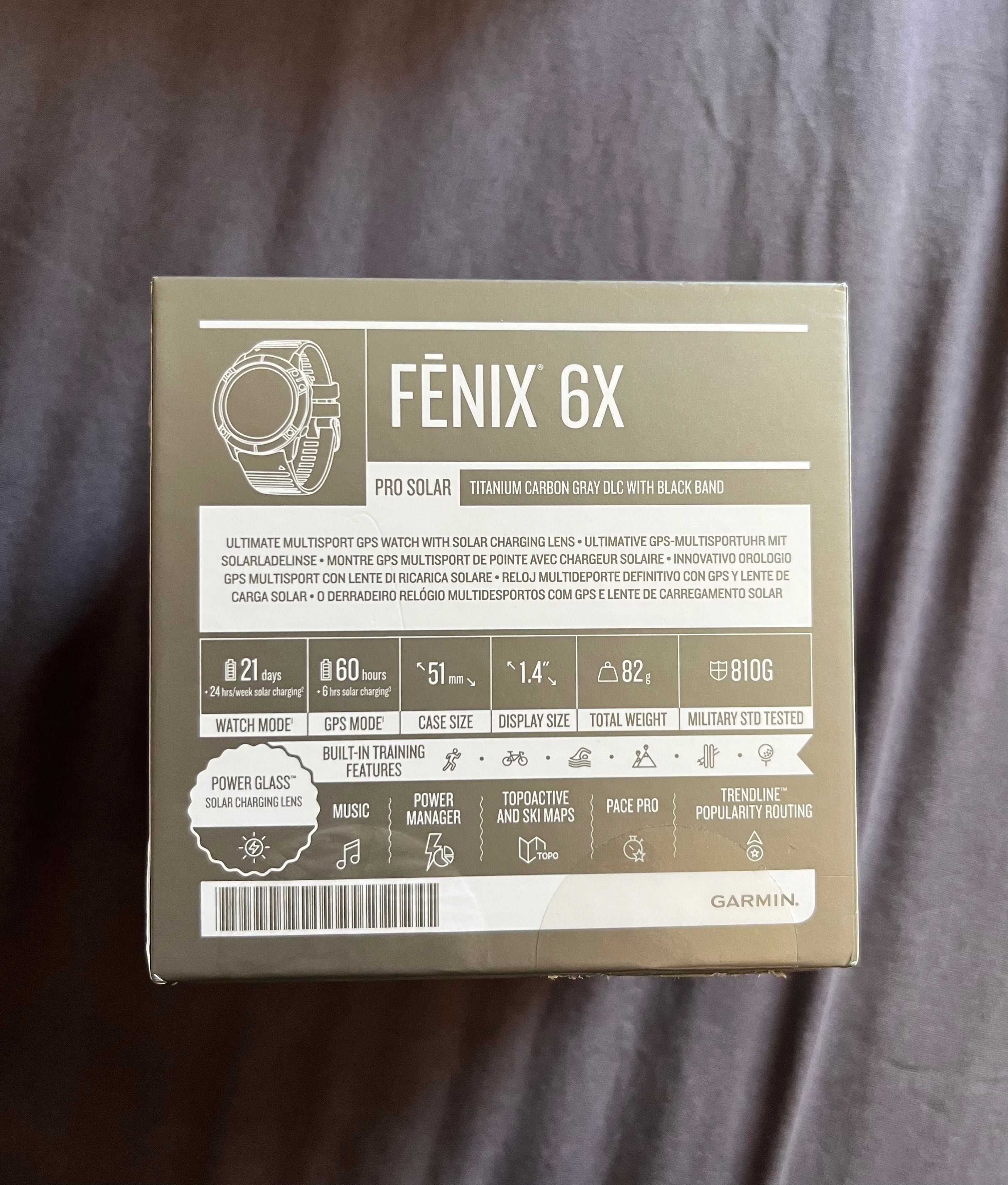 Часовник Garmin Fenix 6x pro solar