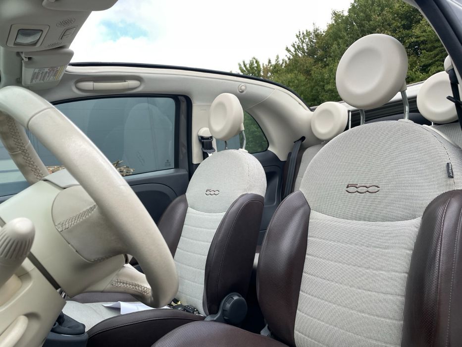 Fiat 500 Cabrio - Decapotabil - 2012 , 1.2 Benzina , Piele , TOP