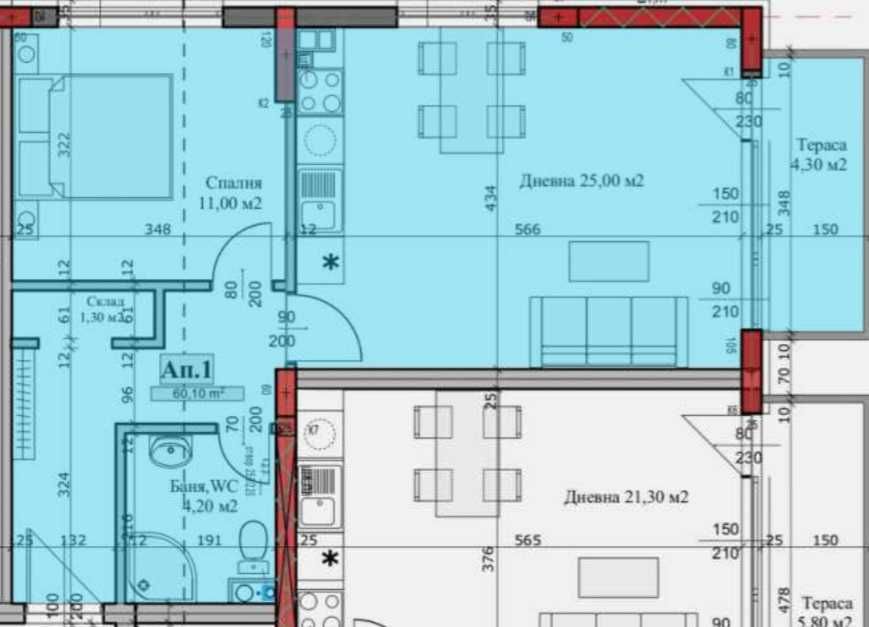 Продава се Двустаен апартамент в Велико Търново, Картала - 70 кв.м за 1130 €/кв.м - Снимка #7