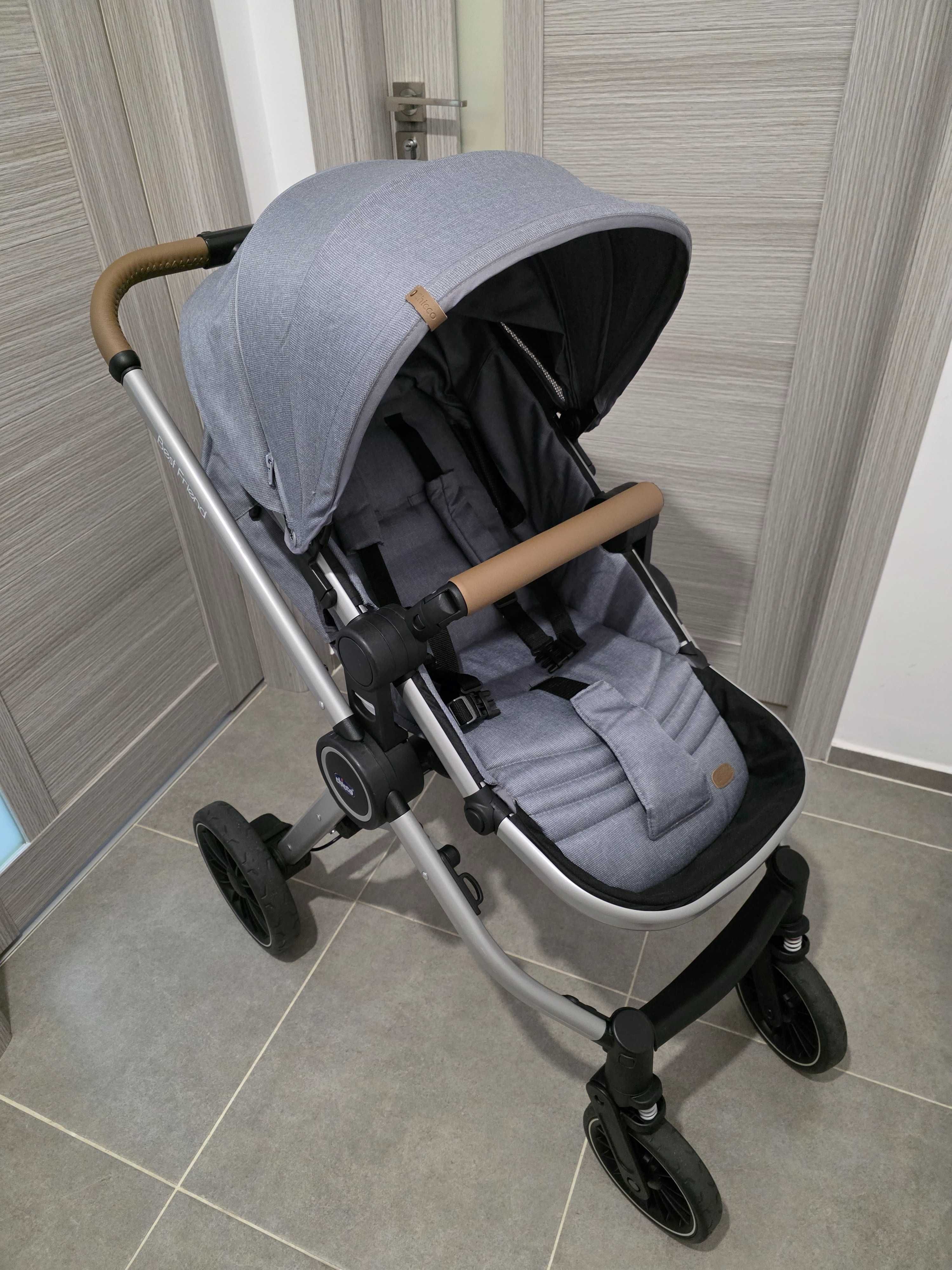 Carucior 3 in 1 Chicco Trio Best Friend Pro Light Magnet Gray
