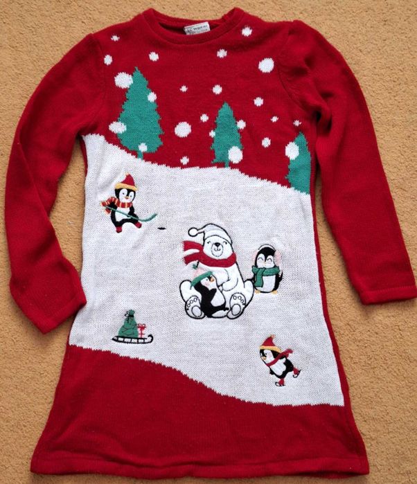 3 броя детски коледни рокли LC Waikiki, размер 140