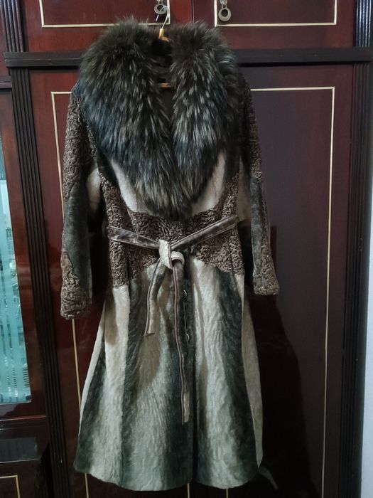 Шуба. Натуральный стриженный мутон. Размер XXL