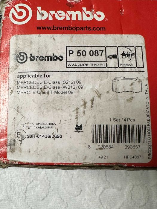 Placute de frana pentru Mercedes E class, W212