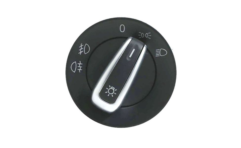 Bloc lumini / comutator faruri cu insertie argintie -Golf 4, Passat B5