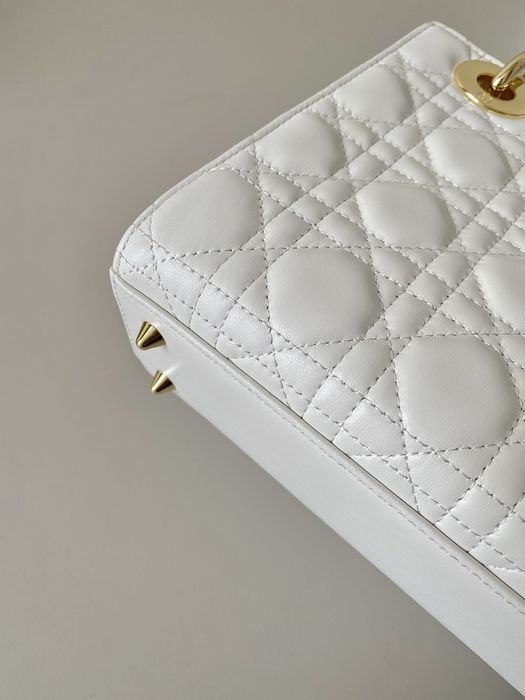 Geanta Christian Dior Lady 20cm alb, Premium