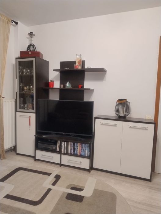 Mobila living alb + wenghe