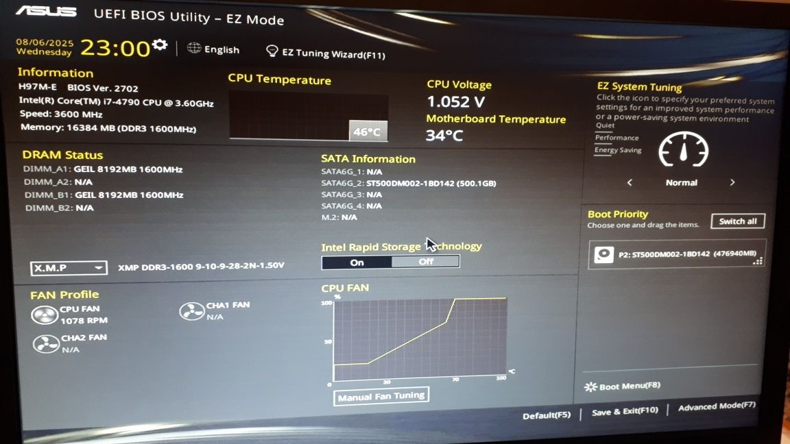 Дъно Asus H97M-E + Intel I7 4790 + 16Gb Ram DDR3
