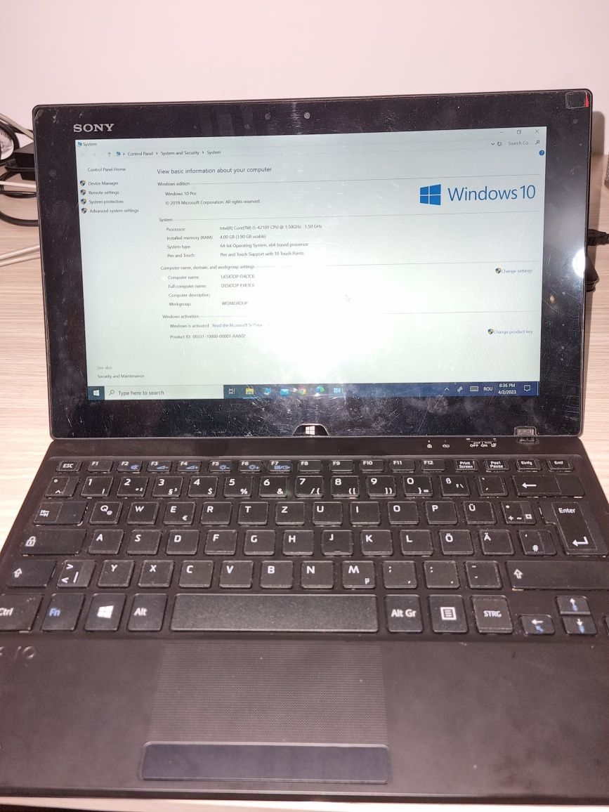 Sony Vaio TOUCHSCREEN i5 SSD 256 gb 2 IN 1